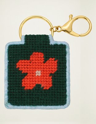 Lucky Feather Happy Feather Needlepoint Keychain Kit - Multi