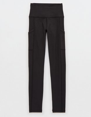 OFFLINE By Aerie The Hugger High Waisted Pocket Legging - True Black