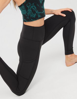 OFFLINE By Aerie The Hugger High Waisted Pocket Legging - True Black