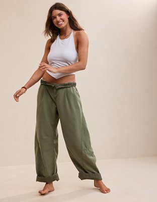 Aerie Utility Balloon Chino Pant - Festive Olive