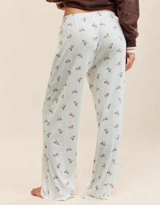 OVERSLEPT by Aerie Pointelle Pant - Cream