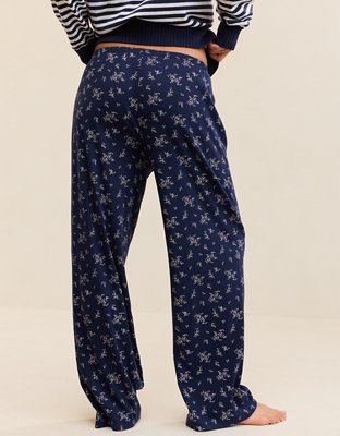 OVERSLEPT by Aerie Pointelle Pant - Navy