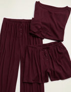 OVERSLEPT by Aerie Pointelle Pant - Royal Berry