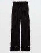OVERSLEPT by Aerie Real Soft® Piping PJ Pant - True Black