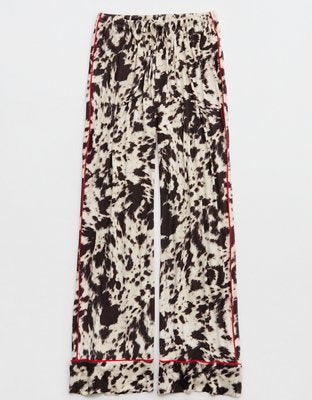 OVERSLEPT by Aerie Real Soft® Piping PJ Pant - Deep Ruby