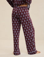 OVERSLEPT by Aerie Real Soft® Piping PJ Pant - Royal Berry