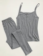 OVERSLEPT by Aerie Pointelle Legging - Dark Heather Gray