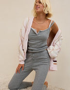 OVERSLEPT by Aerie Pointelle Legging - Dark Heather Gray