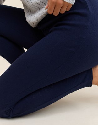 OVERSLEPT by Aerie Pointelle Legging - Navy