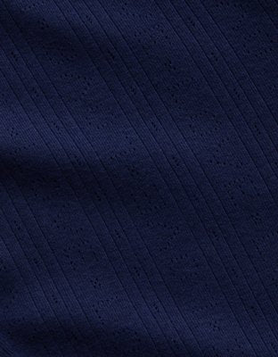 OVERSLEPT by Aerie Pointelle Legging - Navy