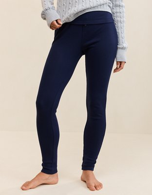 OVERSLEPT by Aerie Pointelle Legging - Navy
