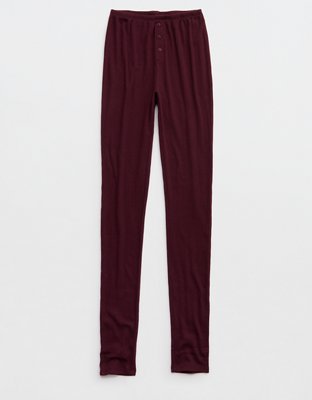 OVERSLEPT by Aerie Pointelle Legging - Royal Berry