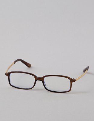 AE Rectangular Blue Light Glasses - Brown