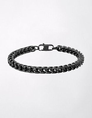 West Coast Jewelry Franco Chain Stainless Steel Bracelet - Black