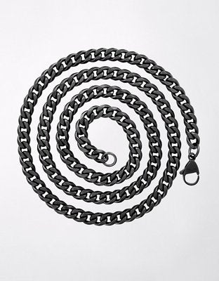 West Coast Jewelry Plated Stainless Steel Curb Chain - Black