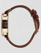 Nixon Sentry Leather Watch - Rose Gold