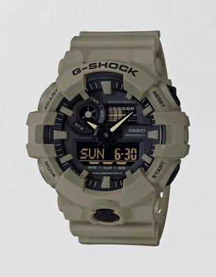 Casio G-Shock Front-Button Analog Digital Resin Watch - Olive