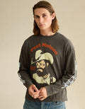AE Boxy Fit Post Malone Long-Sleeve Graphic T-Shirt - Dusted Slate
