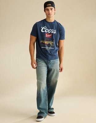 AE Standard Fit Coors Graphic T-Shirt - Indigo Waters