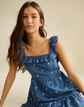 AE Ruffle Mini Dress - Blue