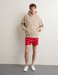 AE Snoopy Valentine's Day 6" Mesh Lounge Short - Bright Red