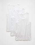 AE Ribbed Tank Top 3-Pack - White Washed