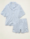 AE Stretch Cotton Lounge Set - Ice Blue