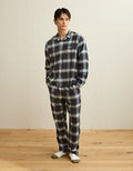 AEO Men's Snoopy Flannel Pajama Set - Green