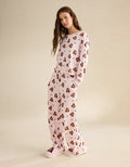 AE Luxe Plush Long Sleeve + Pant PJ Set - Light Pink