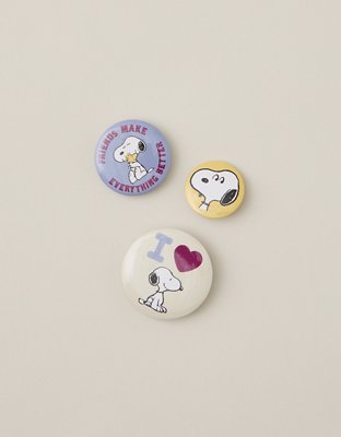 ATNY Snoopy Button Pin Set 3-Pack - Multi