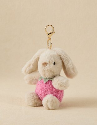 Mon Ami Strawberry Bunny Bag Charm - Multi