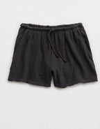 Aerie It's Casual Knit Slub Short - Smoked Gray