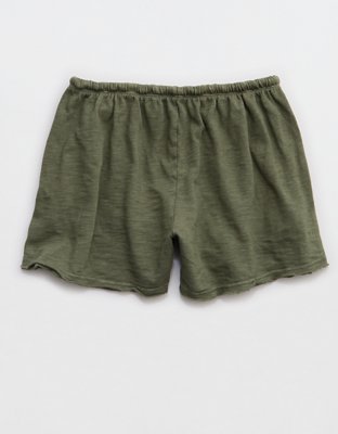 Aerie It's Casual Knit Slub Short - Olive Fun