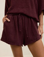 Aerie It's Casual Knit Slub Short - Royal Berry