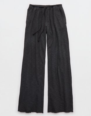 Aerie It's Casual Knit Slub Trouser - Smoked Gray