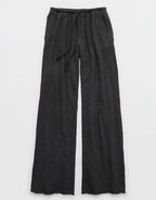 Aerie It's Casual Knit Slub Trouser - Smoked Gray