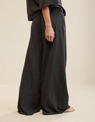 Aerie It's Casual Knit Slub Trouser - Smoked Gray
