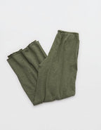Aerie It's Casual Knit Slub Trouser - Olive Fun