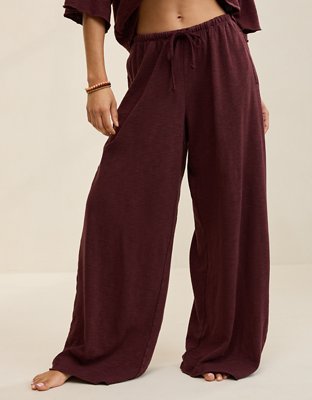 Aerie It's Casual Knit Slub Trouser - Royal Berry