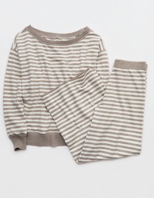 Aerie Sunday Soft Trouser - Heathered Taupe