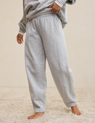 Aerie Oh Zip! Barrel Pant - Medium Heather Gray
