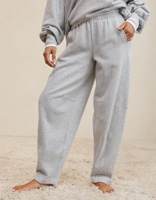 Aerie Oh Zip! Barrel Pant - Medium Heather Gray