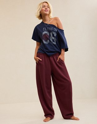 Aerie Oh Zip! Barrel Pant - Royal Berry