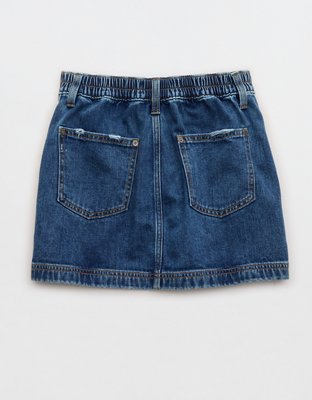 Aerie Daydream Denim Mini Skirt - Rocky Blue