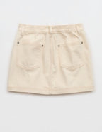 Aerie Daydream Denim Mini Skirt - Greige