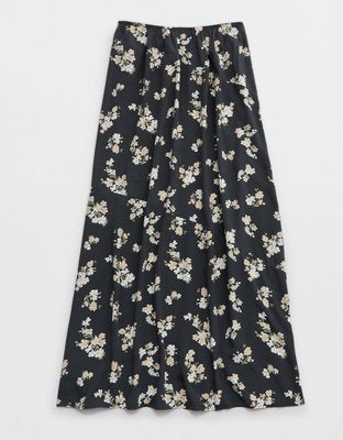 Aerie Happy & Drapey Maxi Skirt - Smoked Gray