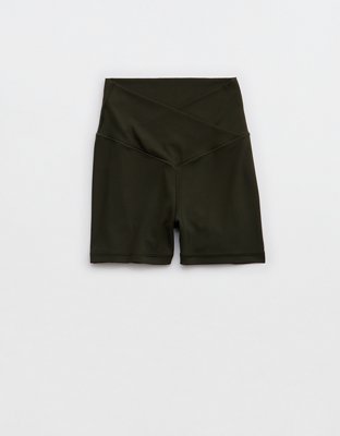 OFFLINE By Aerie Real Me Crossover 3" Bike Short - Olive Petal