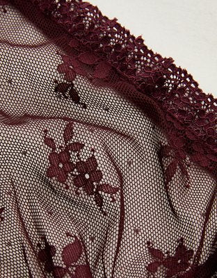OVERSLEPT by Aerie Sheer Lace Nightie - Royal Berry