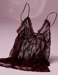 OVERSLEPT by Aerie Sheer Lace Nightie - Royal Berry