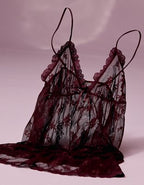 OVERSLEPT by Aerie Sheer Lace Nightie - Royal Berry